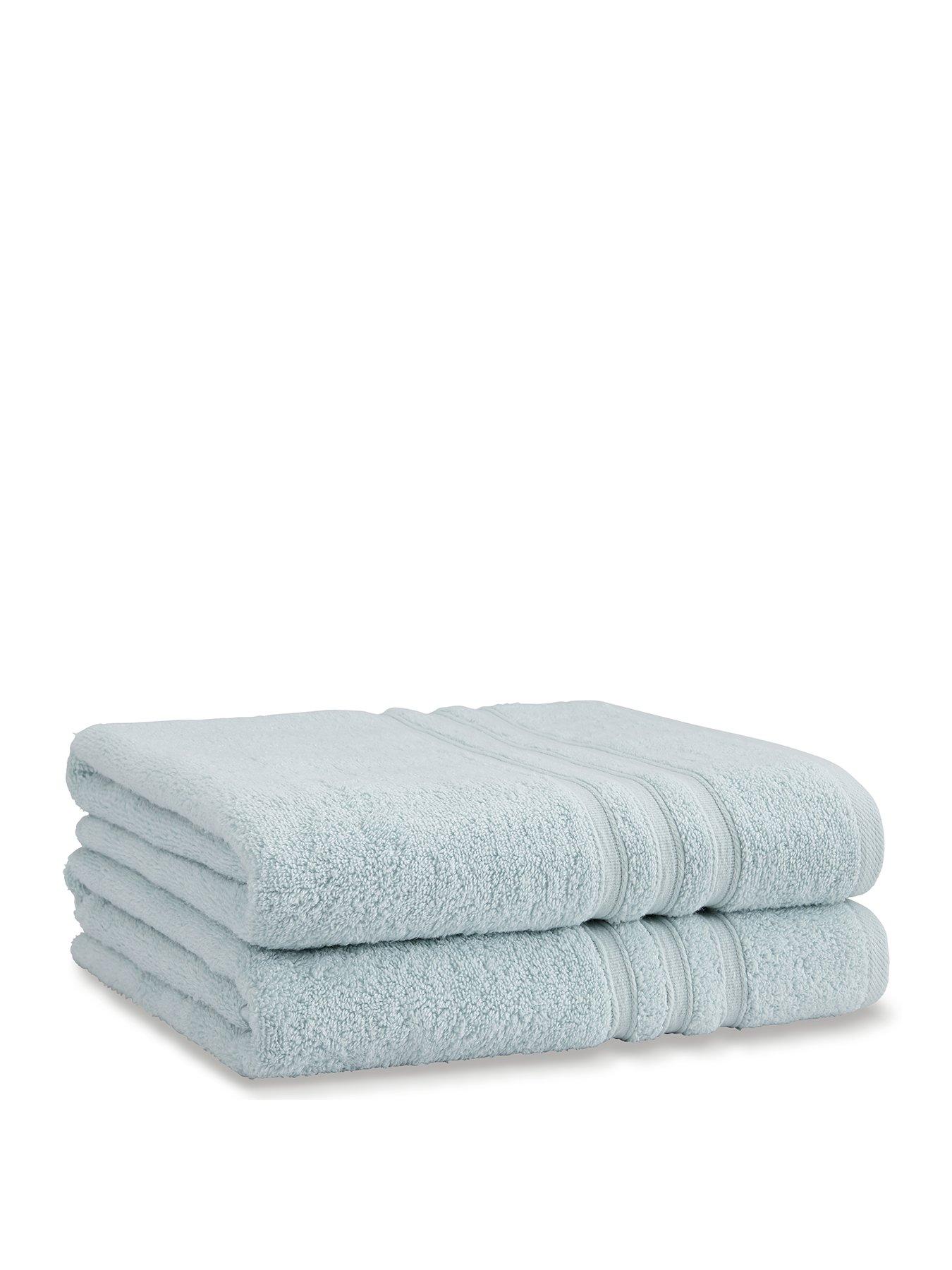 Catherine Lansfield Zero Twist Bath Sheet Pair