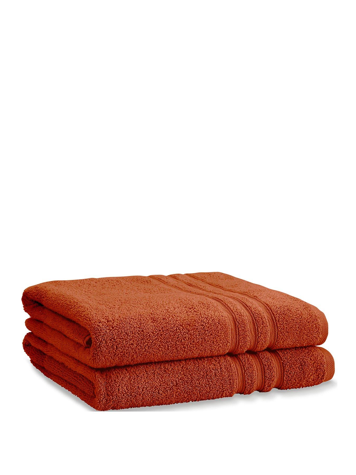 Image 1 of 6 of Catherine Lansfield Zero Twist Bath Sheet Pair