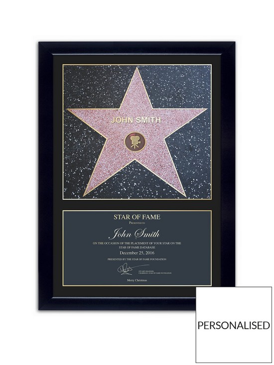 front image of framed-star-of-fame-personalised-print