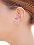 image of the-love-silver-collection-sterling-silver-6mm-crystal-glitterball-studs