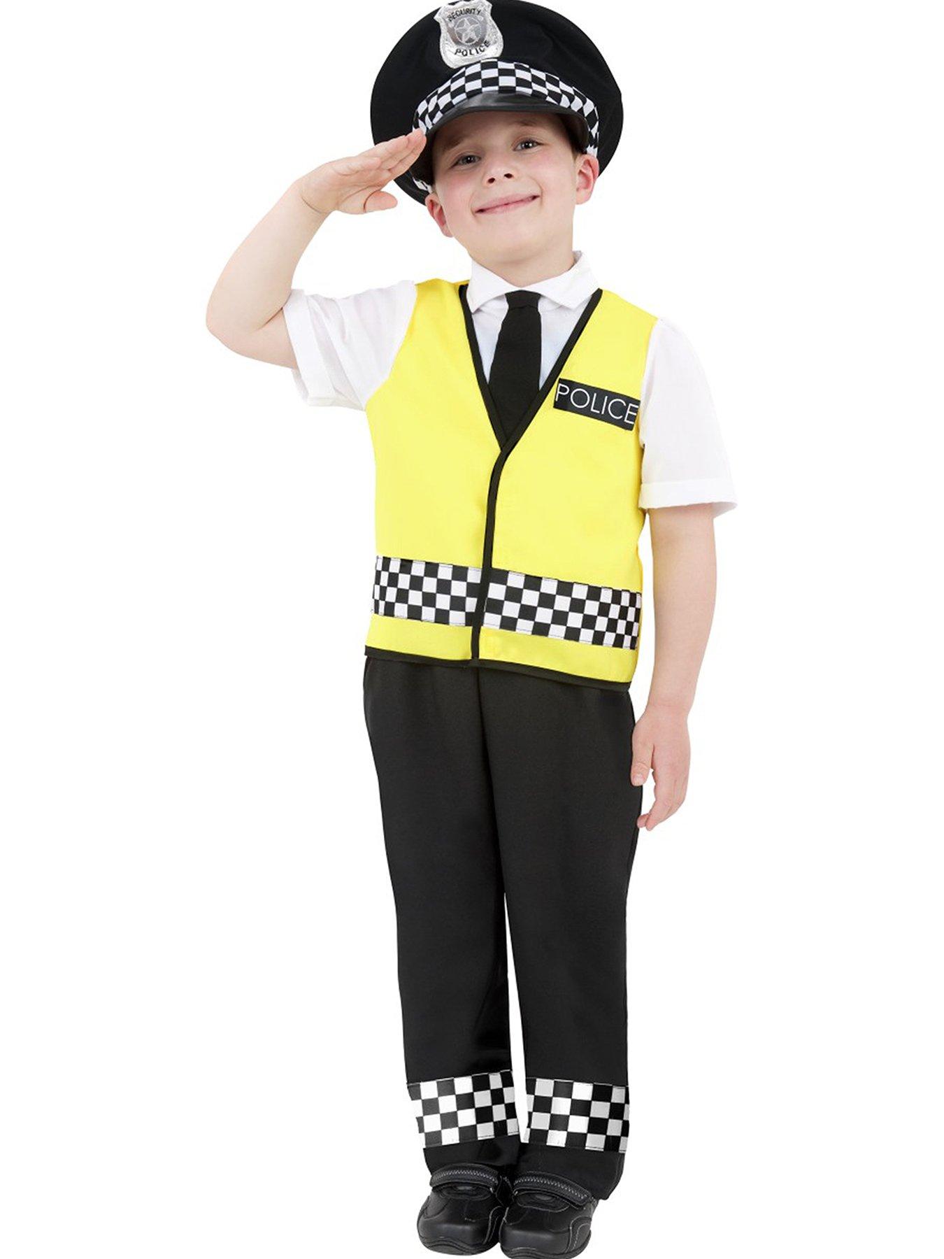 Children's Police Officer Costume with Hat  &  Radio
