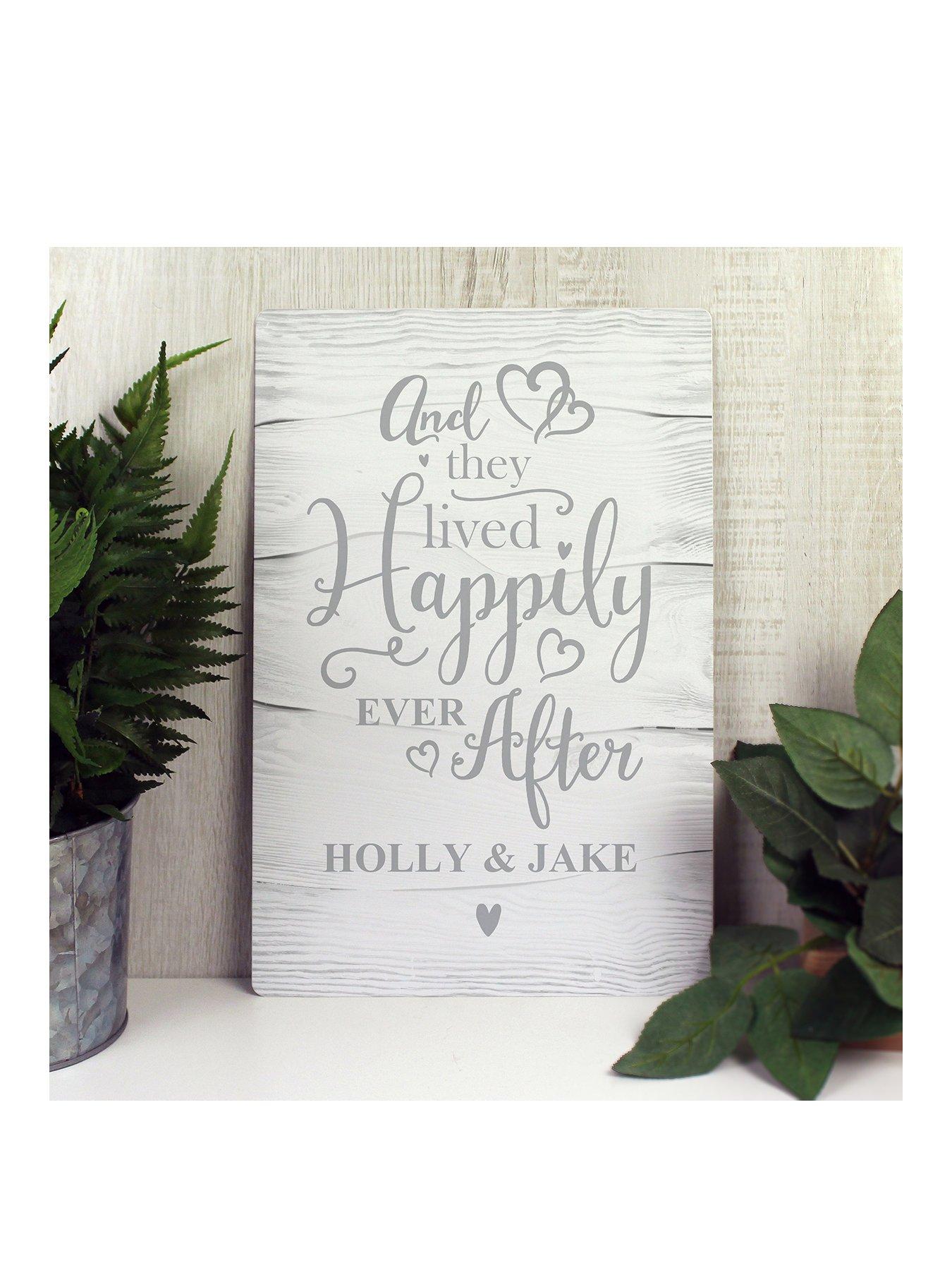 the-personalised-memento-company-personalised-happily-ever-after-metal-sign