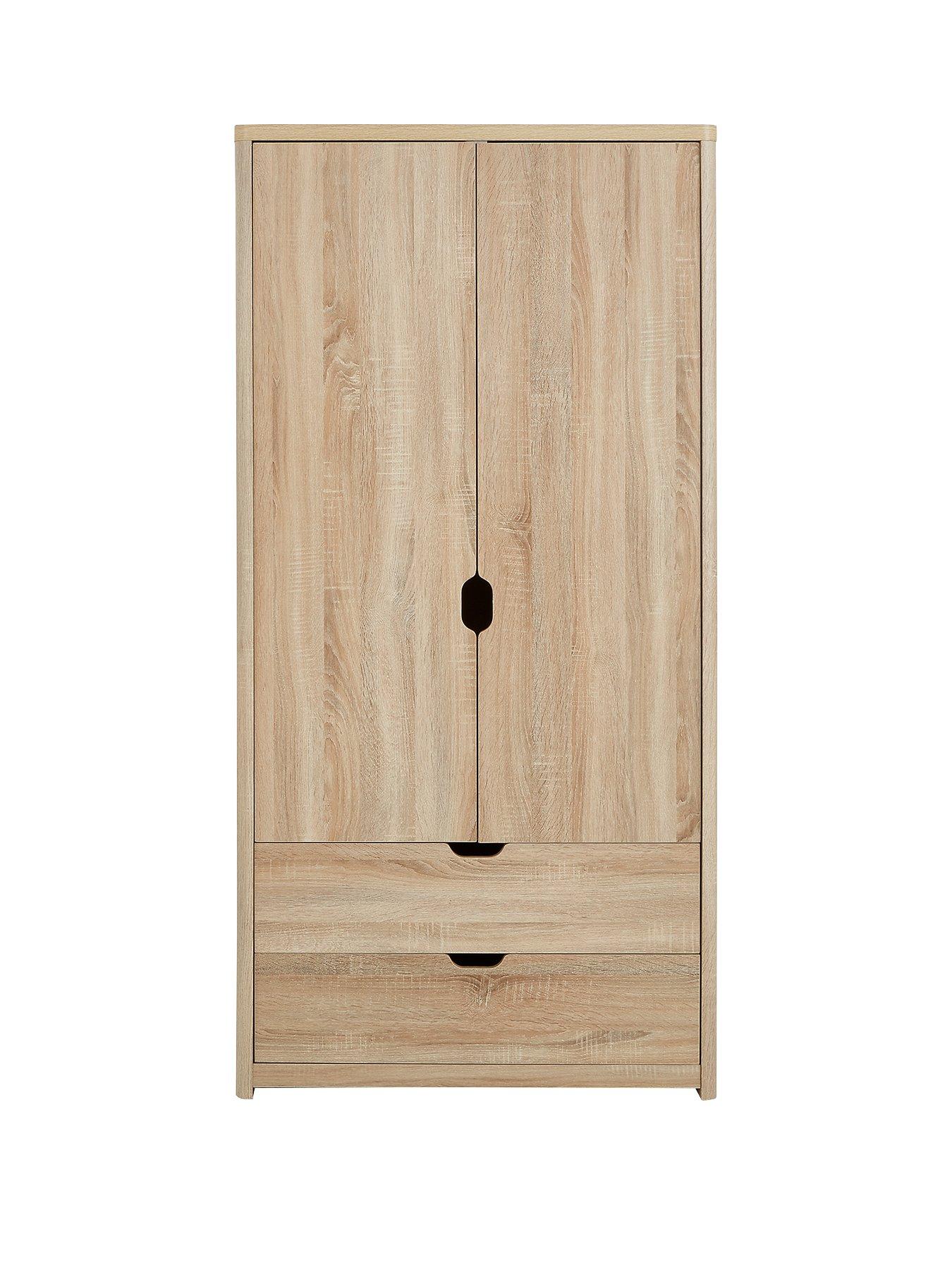  image of very-home-aspen-2-door-2-drawer-wardrobe-oak