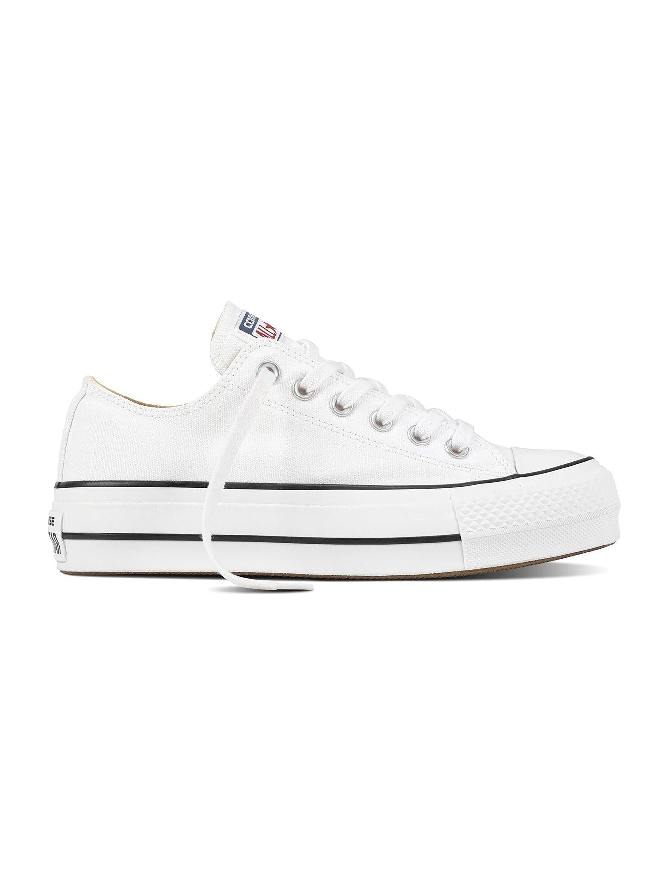 converse white all star leather ox trainers
