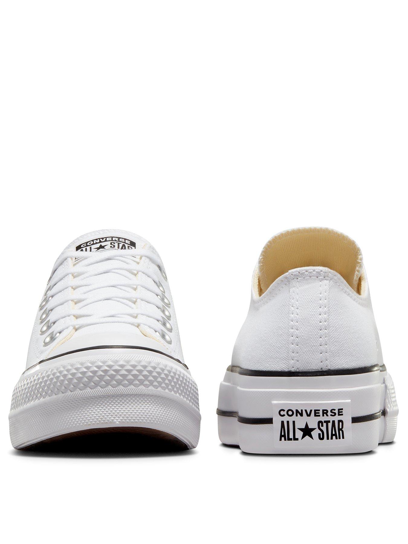 Converse Womens Lift Ox Trainers White Black littlewoods