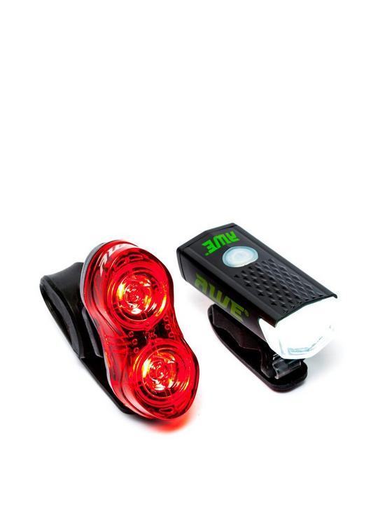front image of awe-awebright-usb-rechargeable-bicycle-light-set-340-lumens