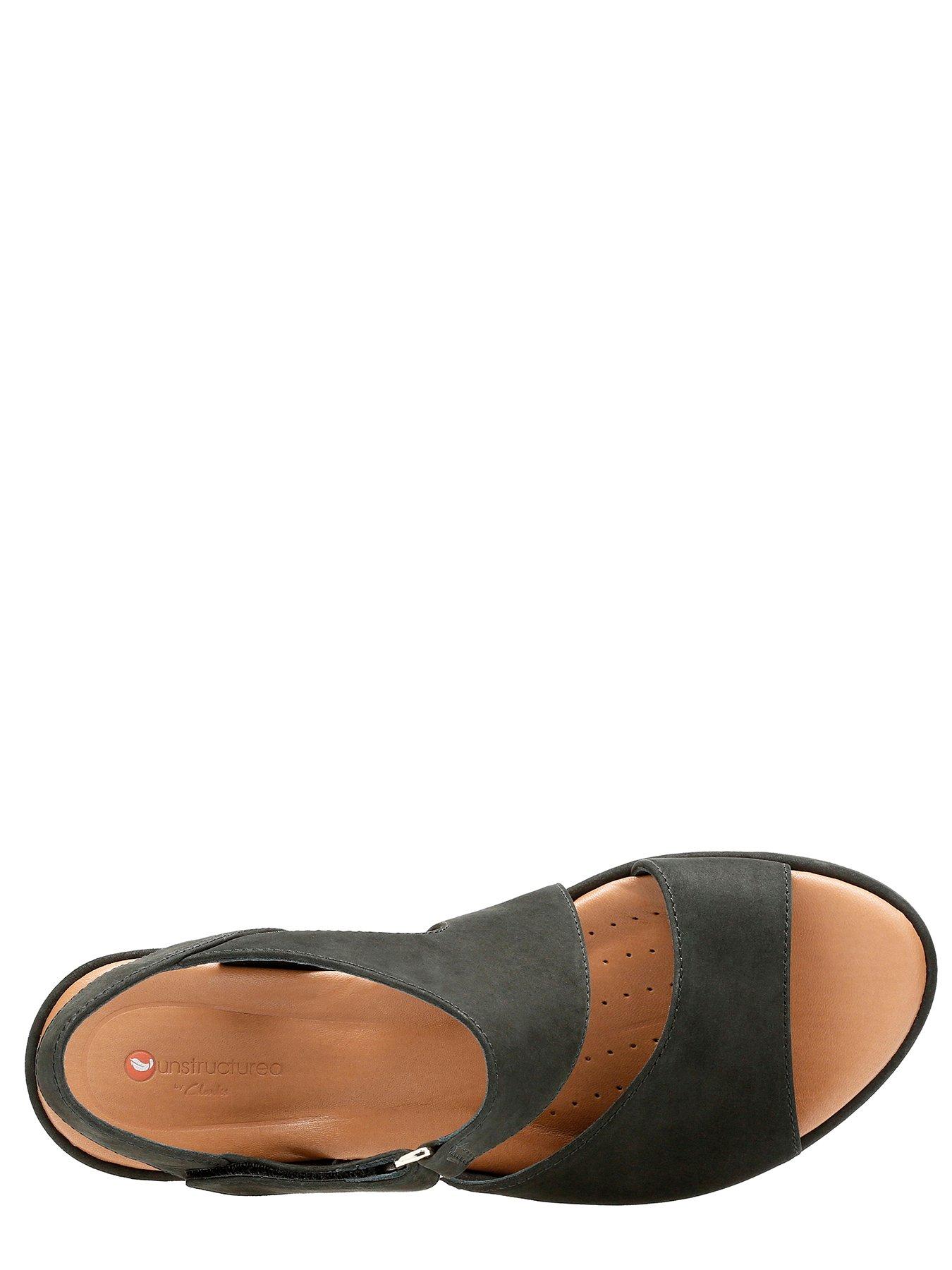 clarks un plaza sling black