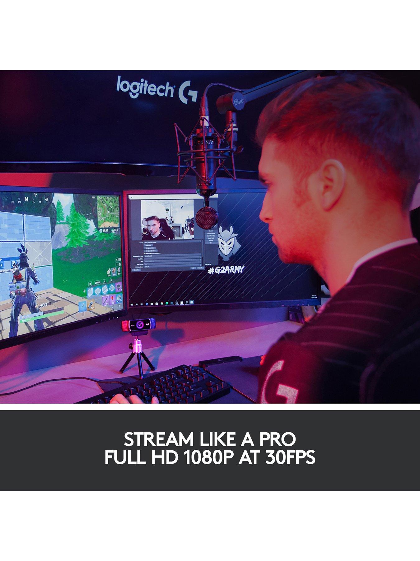 stillFront image of logitech-c922-pro-stream-webcam-with-microphone-full-hd-1080p-at-30fps--nbspblack