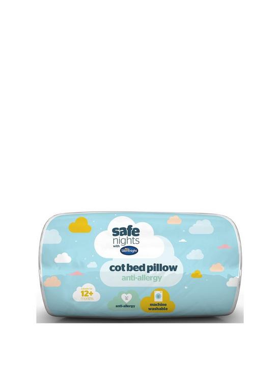front image of silentnight-safe-nights-anti-allergy-cot-bed-pillow