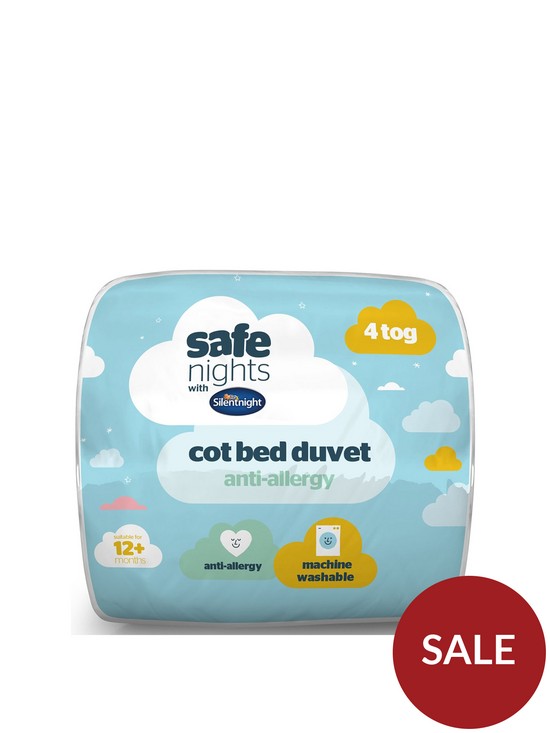 front image of silentnight-safe-nights-anti-allergy-toddler-duvet-4-tog-cot-bed