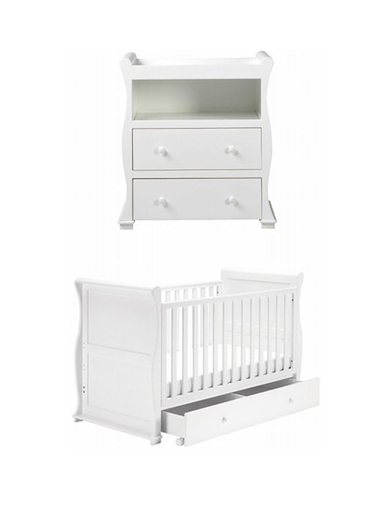 cot bed and changing table set