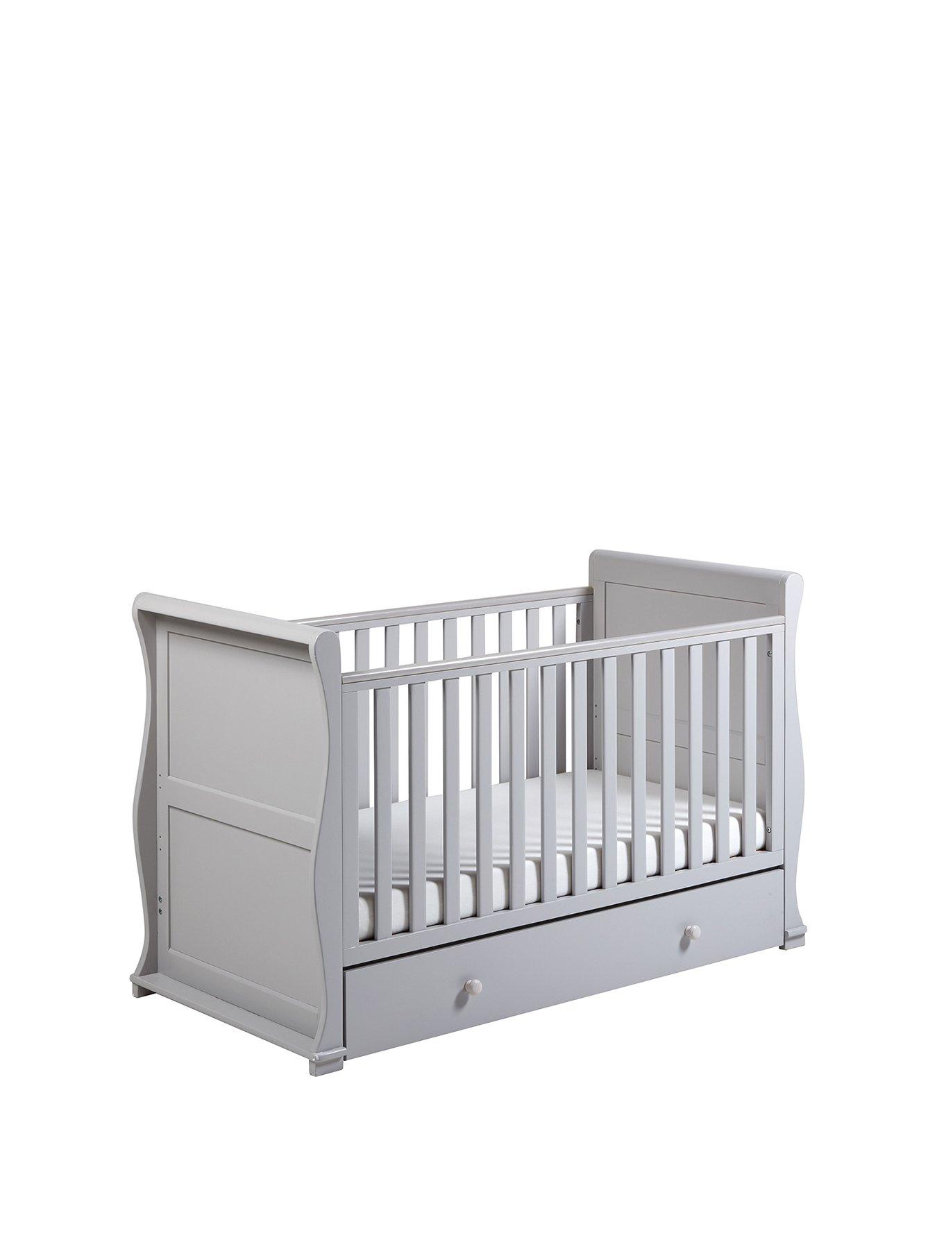 grey baby cot