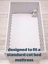  image of silentnight-safe-nights-2-x-fitted-sheets-cot-bed-cream