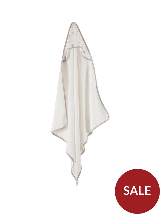 front image of silentnight-safe-nights-bamboo-hooded-towel-star-print