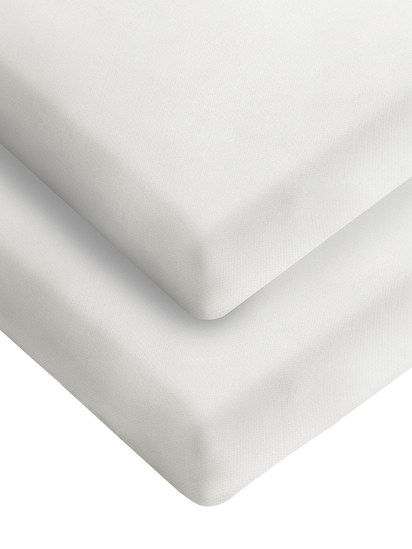 front image of silentnight-safe-nights-2-x-pack-100-cotton-crib-fitted-sheets-90cm-x-40cm-white
