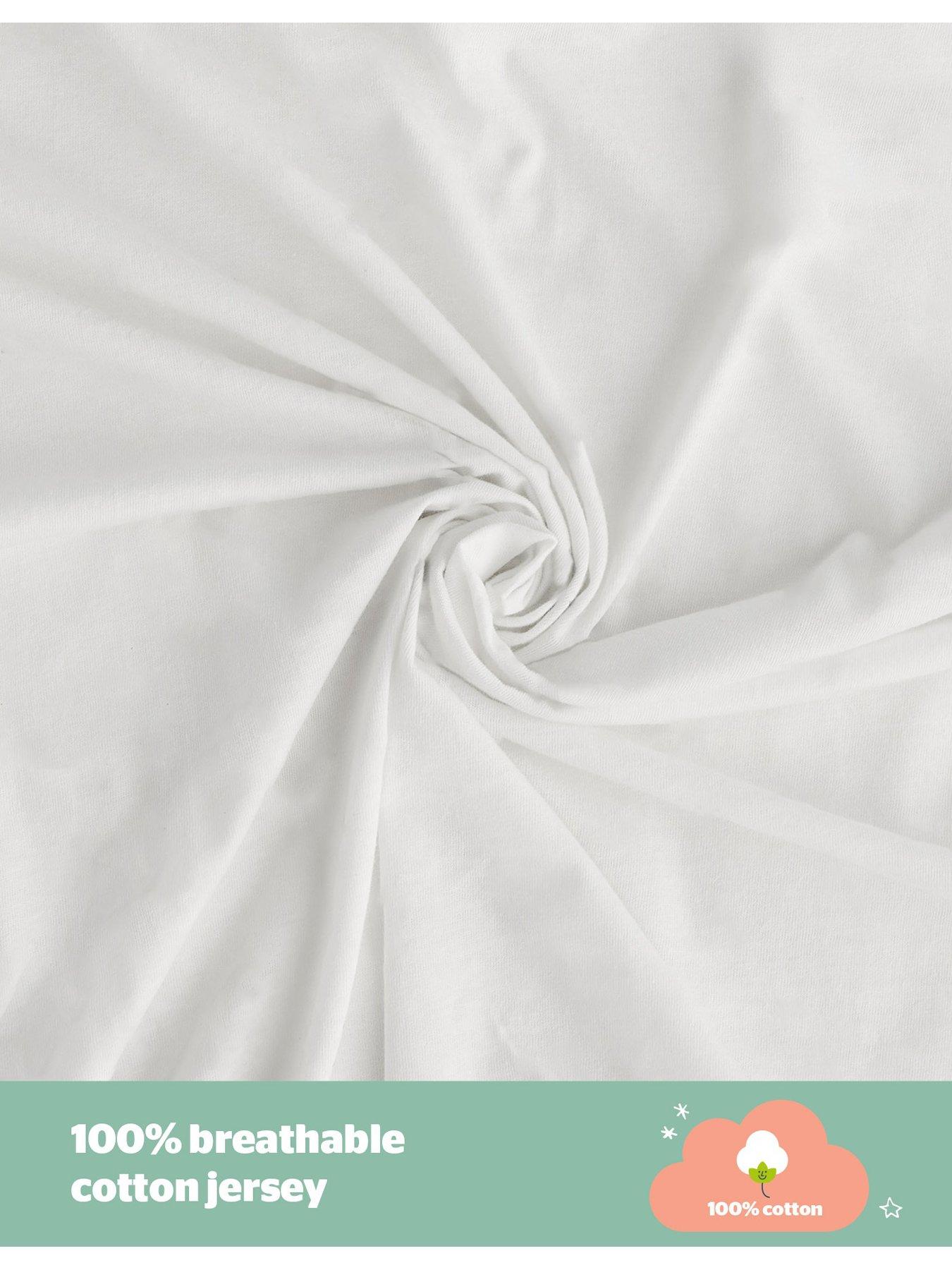  image of silentnight-safe-nights-2-x-pack-100-cotton-crib-fitted-sheets-90cm-x-40cm-white