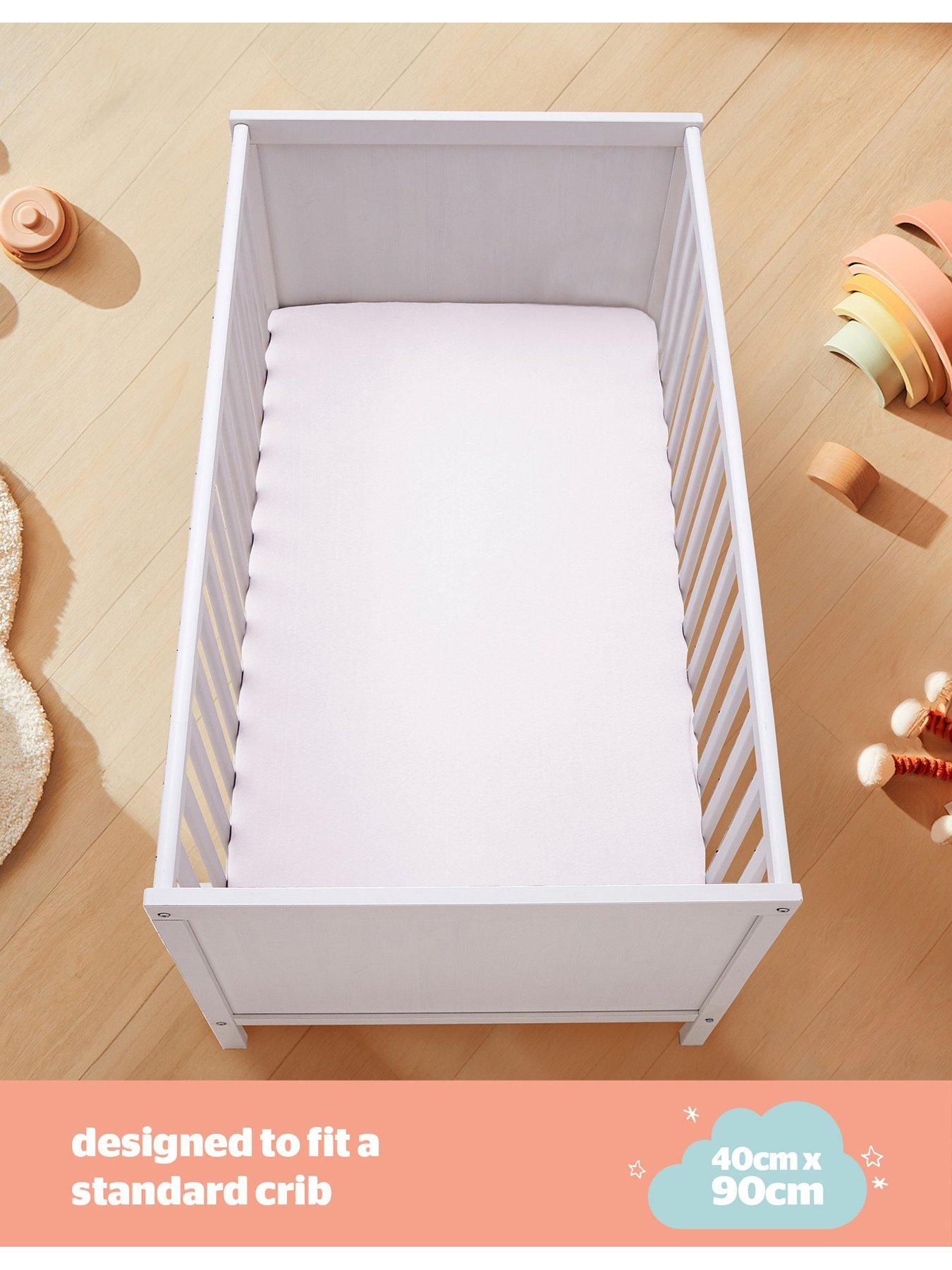  image of silentnight-safe-nights-2-x-pack-100-cotton-crib-fitted-sheets-90cm-x-40cm-white