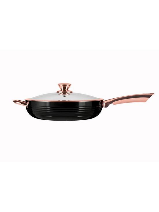 stillFront image of tower-linear-rose-gold-28-cm-sauteacute-pan-in-black