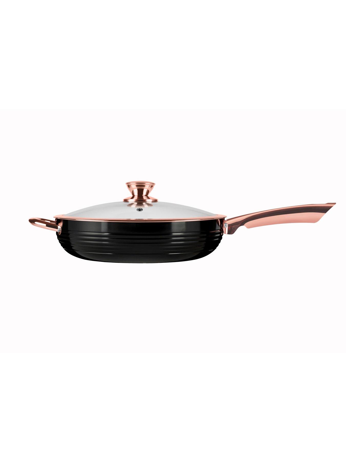 Image 2 of 4 of Tower Linear Rose Gold 28 cm Saut&eacute; Pan in Black