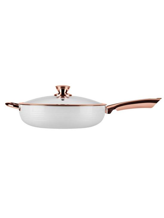 back image of tower-linear-rose-gold-28-cm-sauteacute-pan-in-white