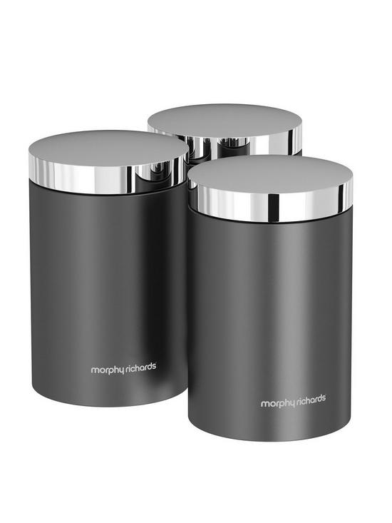 front image of morphy-richards-accents-set-of-3-storage-canisters-ndash-titanium