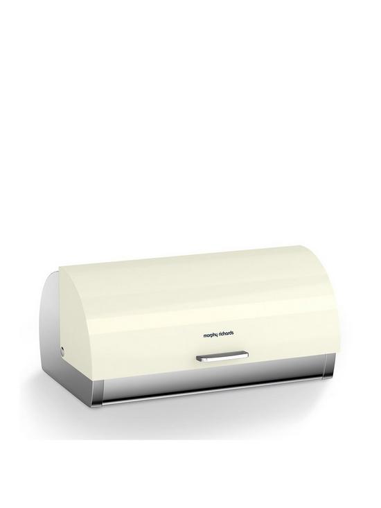 front image of morphy-richards-accents-ivory-roll-top-bread-bin