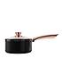  image of tower-linear-rose-gold-3-piece-saucepan-set-in-black