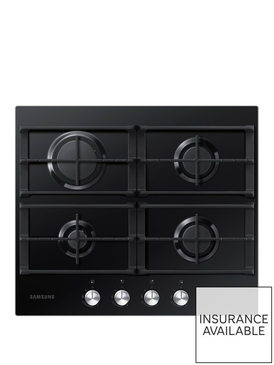 front image of samsung-na64h3000aku1-60cm-widenbspgas-hob-with-powerful-heat-black