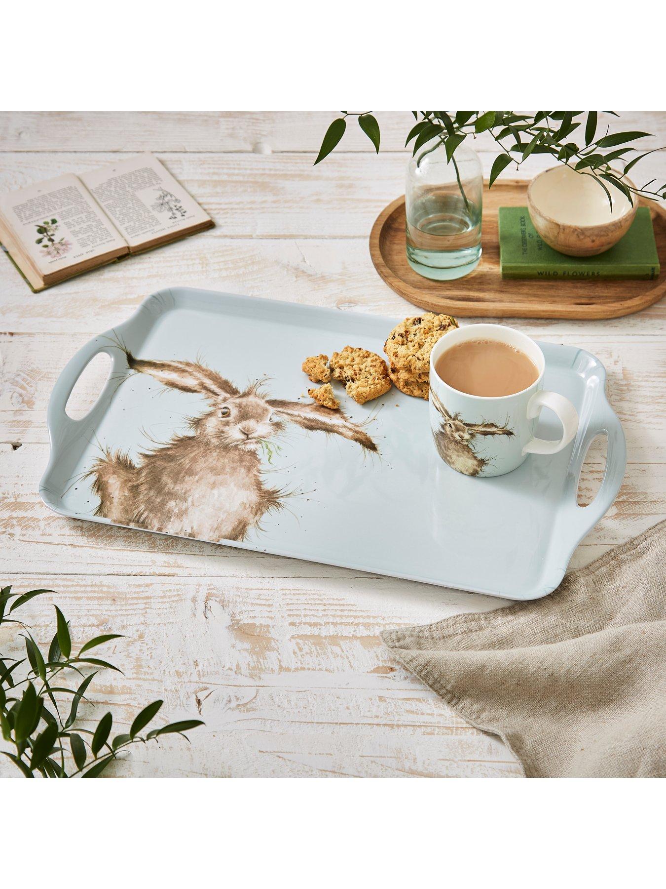  image of royal-worcester-wrendale-large-handled-tray-ndash-hare