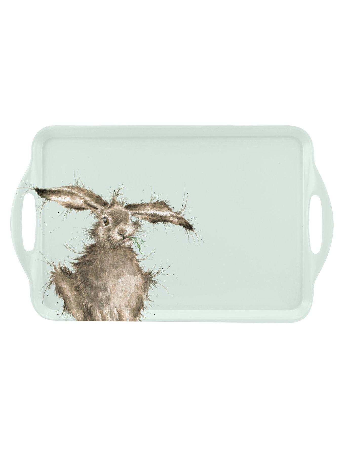  image of royal-worcester-wrendale-large-handled-tray-ndash-hare