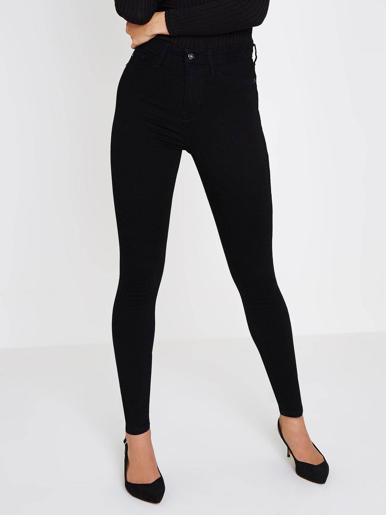 black jeggings river island