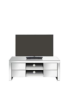 Very Monte Carlo Ready Assembled Mirrored Tv Unit - Fits Up To 50 Inch Tv Picture