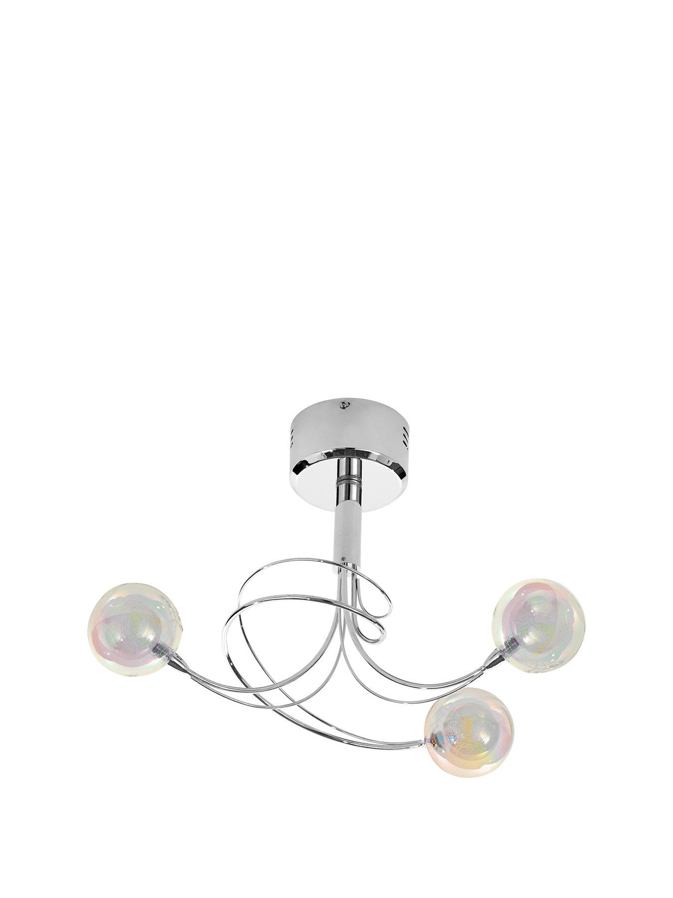 Luna Swirl 3 Light Ceiling Fixture