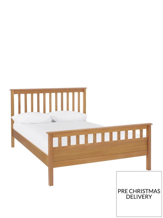 front image of dawson-bed-frame-with-mattress-options-buy-and-save-oak-effect