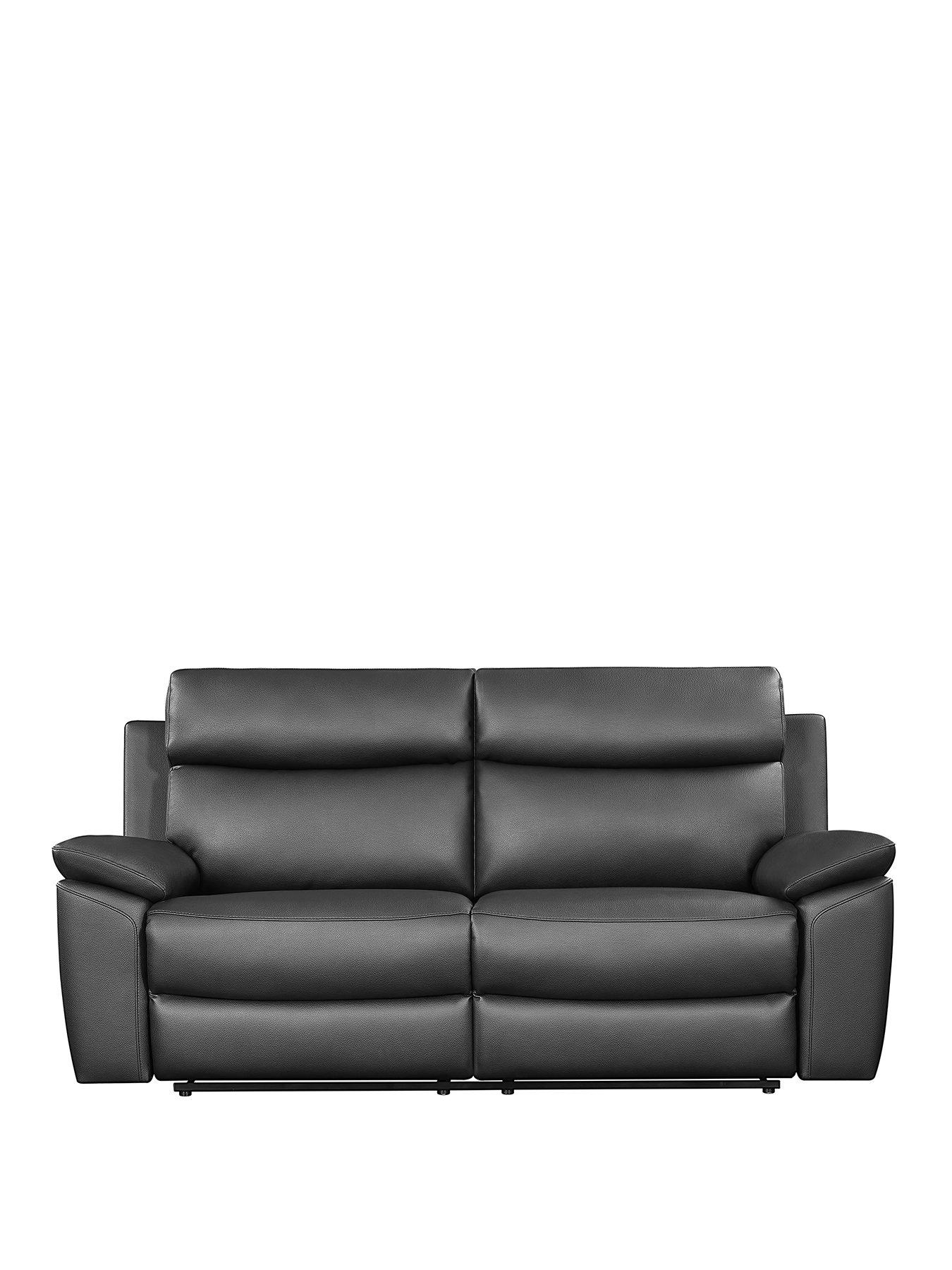 Image 2 of 6 of Very Home Edison 3&nbsp;Seater&nbsp;Luxury&nbsp;Faux Leather Manual Recliner Sofa