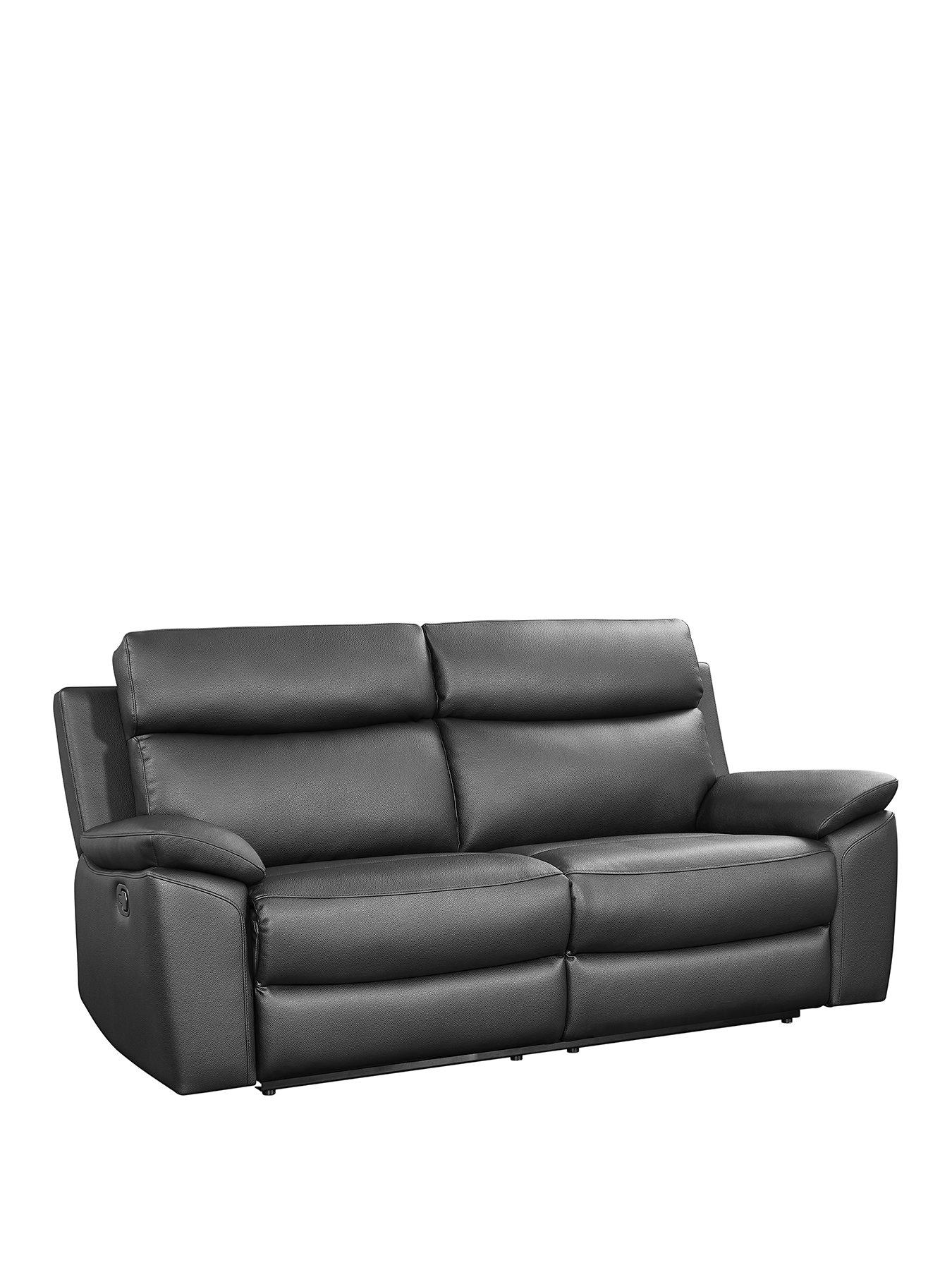 Image 3 of 6 of Very Home Edison 3&nbsp;Seater&nbsp;Luxury&nbsp;Faux Leather Manual Recliner Sofa