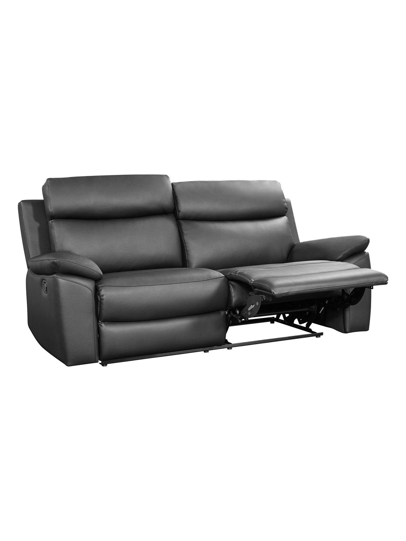 Image 4 of 6 of Very Home Edison 3&nbsp;Seater&nbsp;Luxury&nbsp;Faux Leather Manual Recliner Sofa
