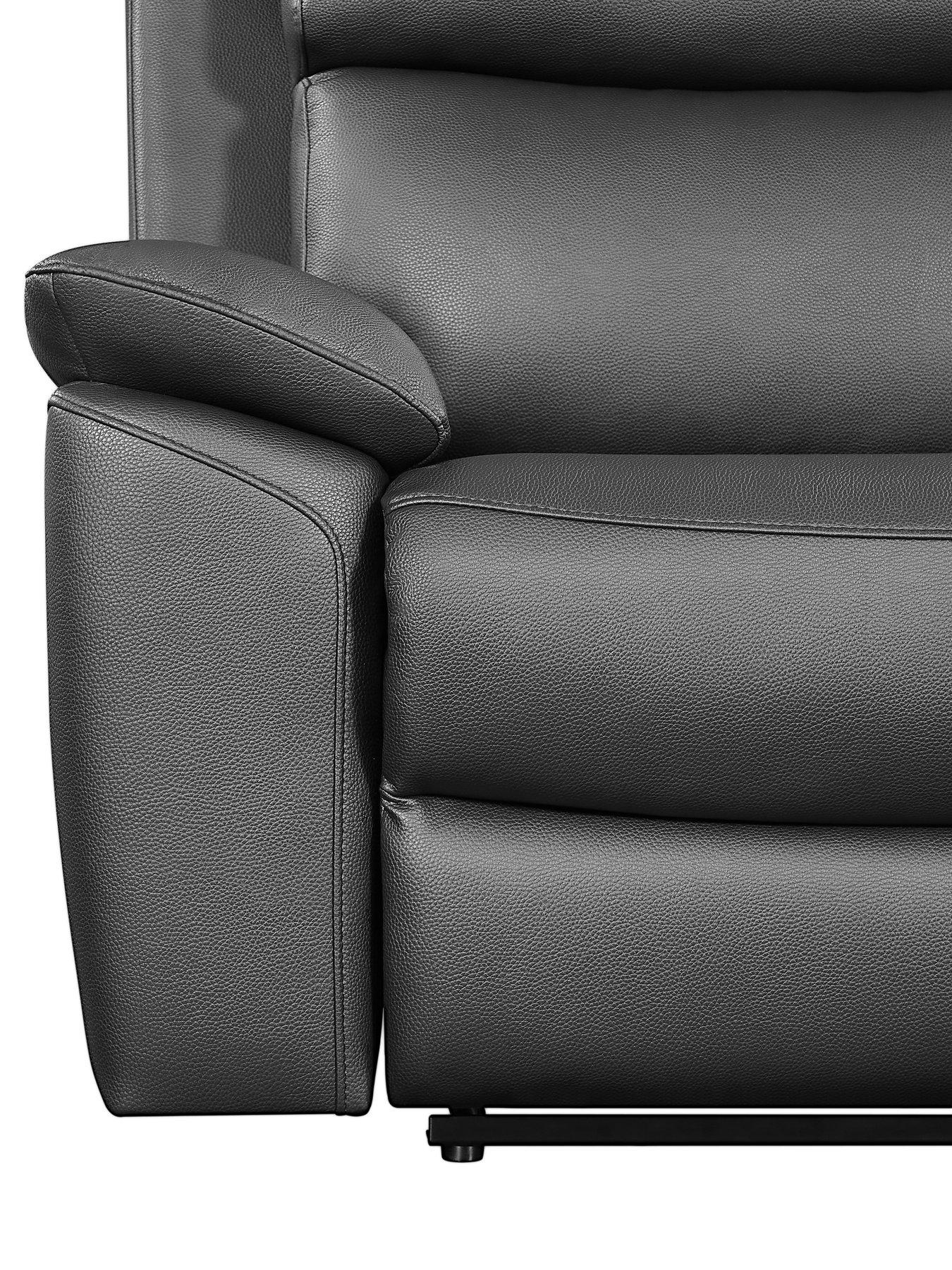 Image 5 of 6 of Very Home Edison 3&nbsp;Seater&nbsp;Luxury&nbsp;Faux Leather Manual Recliner Sofa