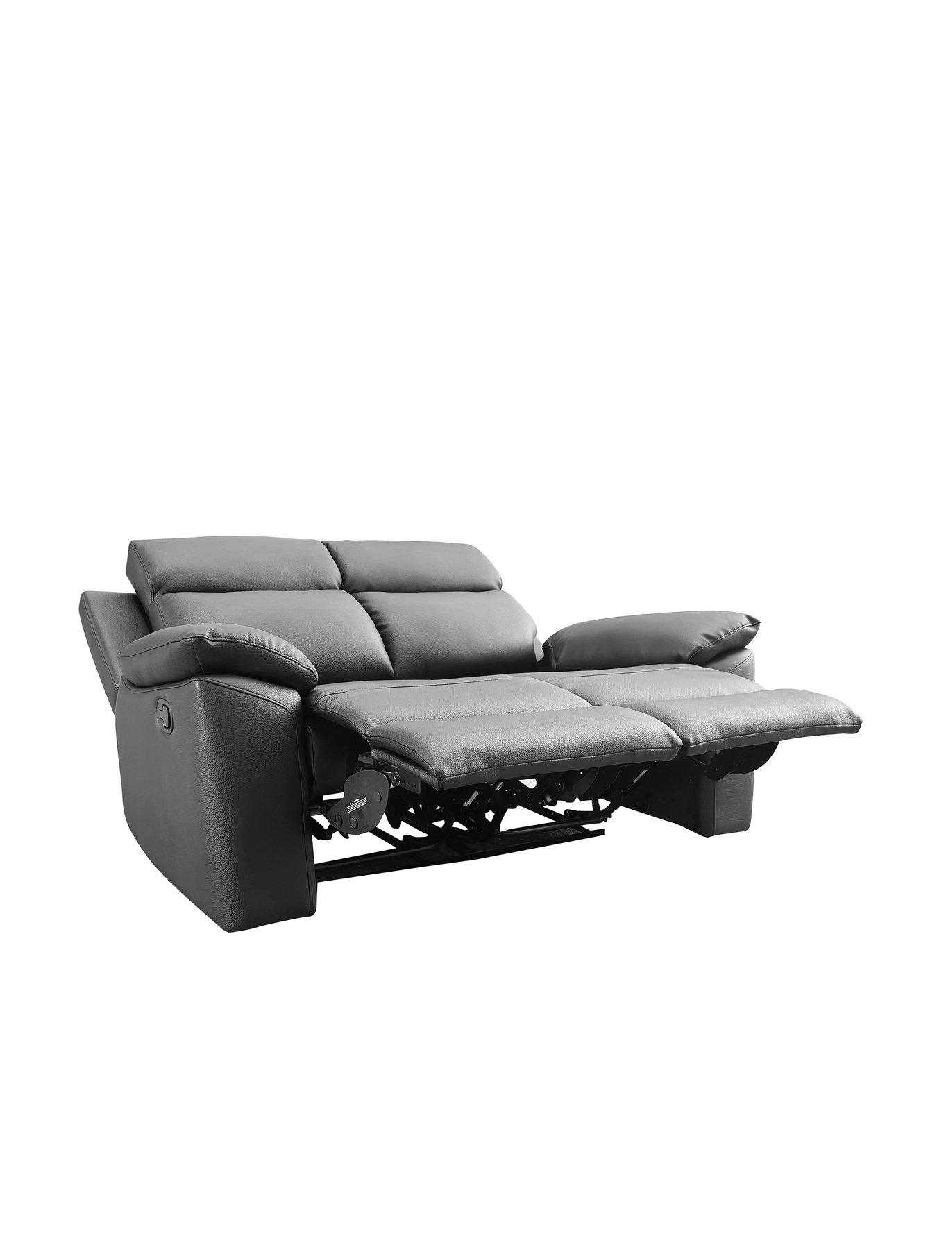 Image 4 of 6 of Very Home Edison 2&nbsp;Seater Luxury Faux Leather Manual Recliner Sofa