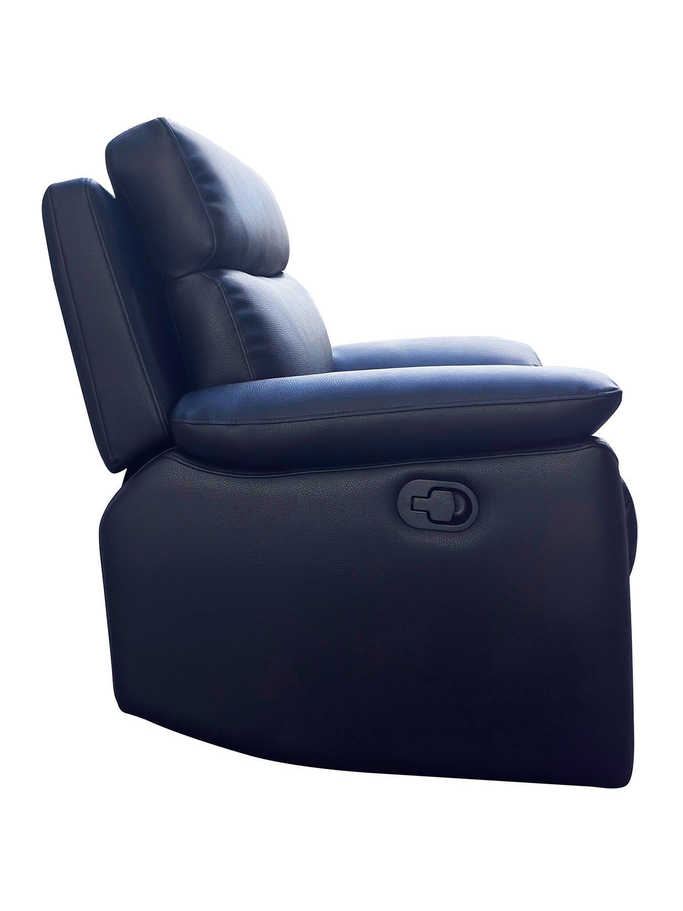  image of edison-luxury-faux-leather-manual-recliner-armchair