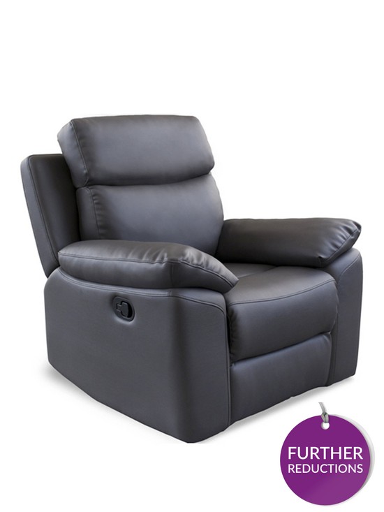 outfit image of edison-luxury-faux-leather-manual-recliner-armchair