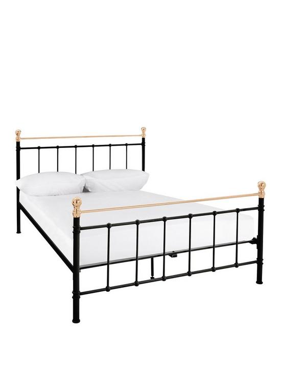 front image of francesca-metal-bed-framenbspwith-mattress-options-buy-and-save