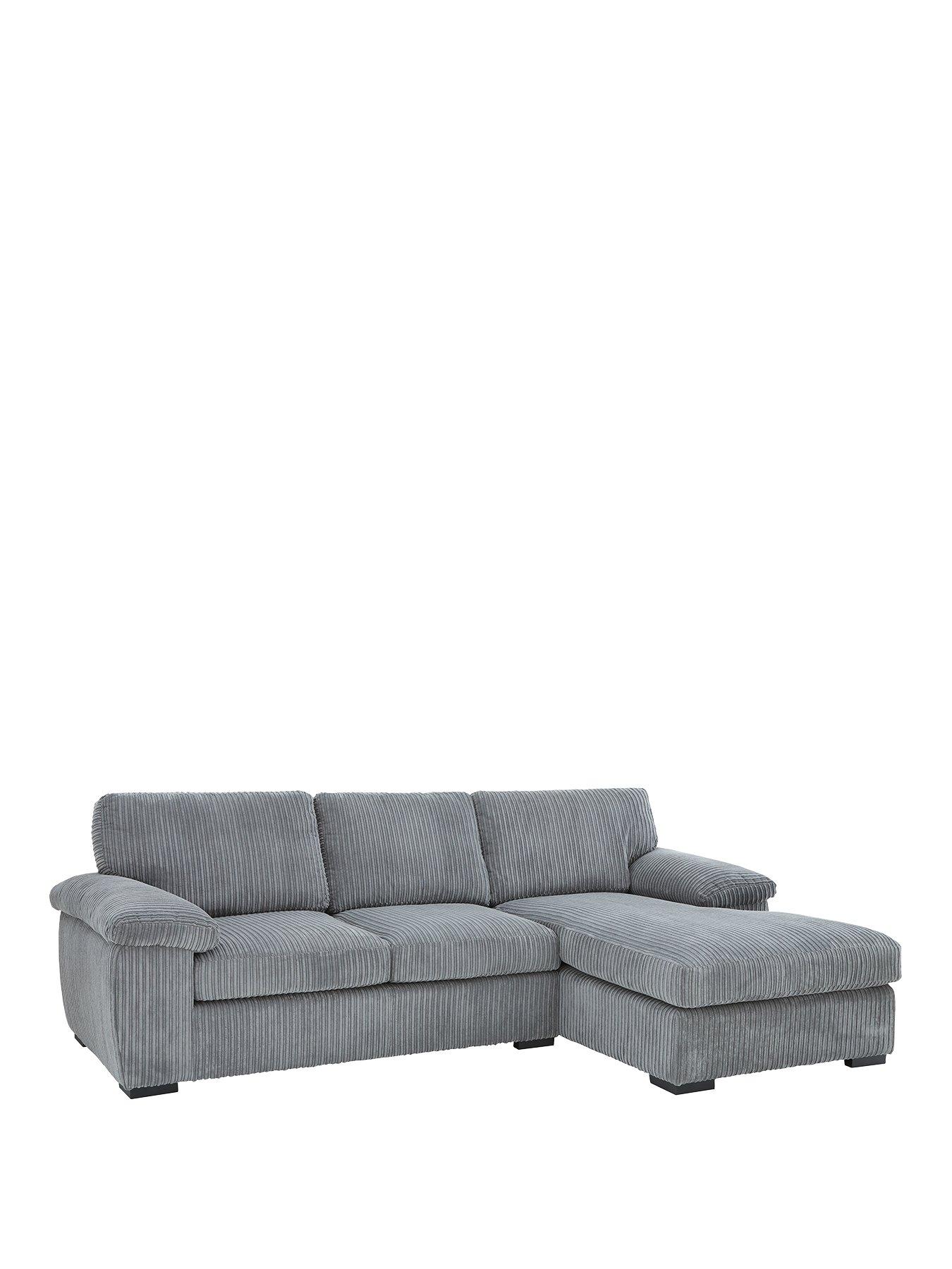 stillFront image of very-home-amalfi-standard-back-fabric-right-hand-3-seater-chaise-sofa-charcoal-fscreg-certified