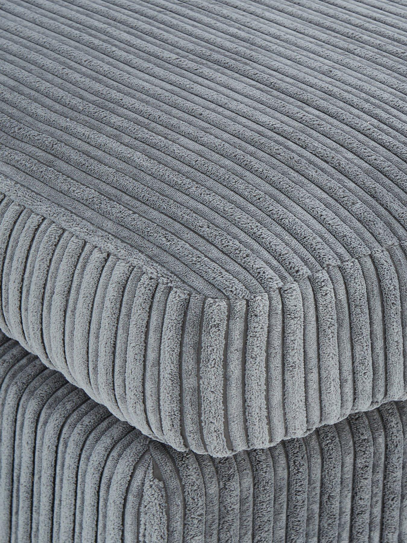  image of very-home-amalfi-standard-back-fabric-right-hand-3-seater-chaise-sofa-charcoal-fscreg-certified