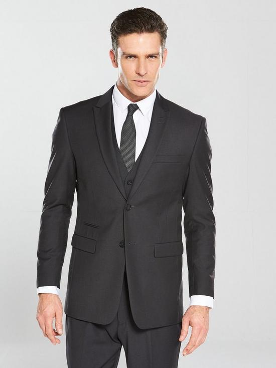 front image of skopes-madrid-tailored-fit-jacket-charcoal