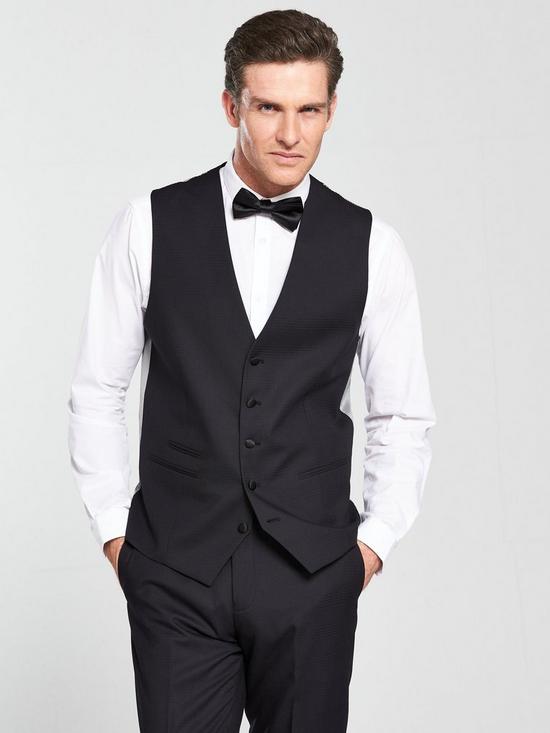 front image of skopes-newman-standard-tuxedo-waistcoat-black