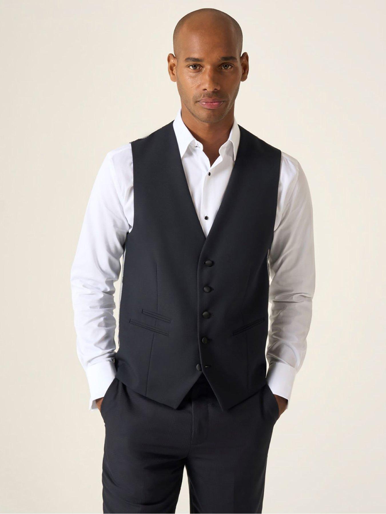 Image 1 of 4 of Skopes Newman Tuxedo Waistcoat - Black
