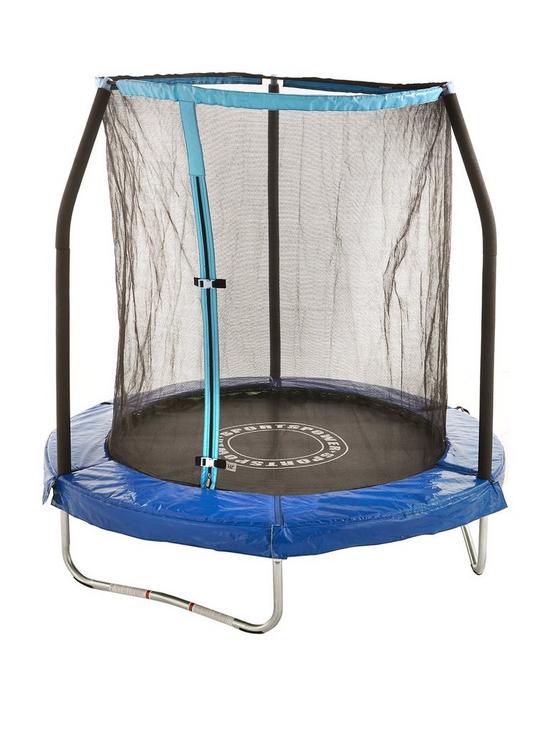 front image of sportspower-6ft-easi-store-trampoline-with-flip-pad