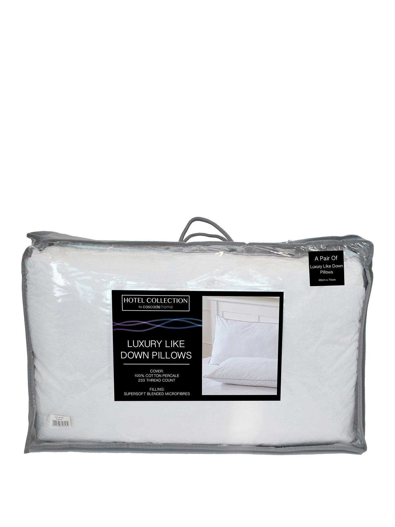 Very Home Set of 2 Luxury Like Down 100% Cotton Cover Pillows