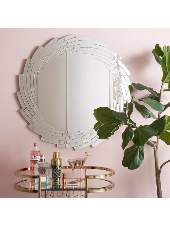 stillFront image of michelle-keegan-home-swirl-faceted-round-wall-mirror